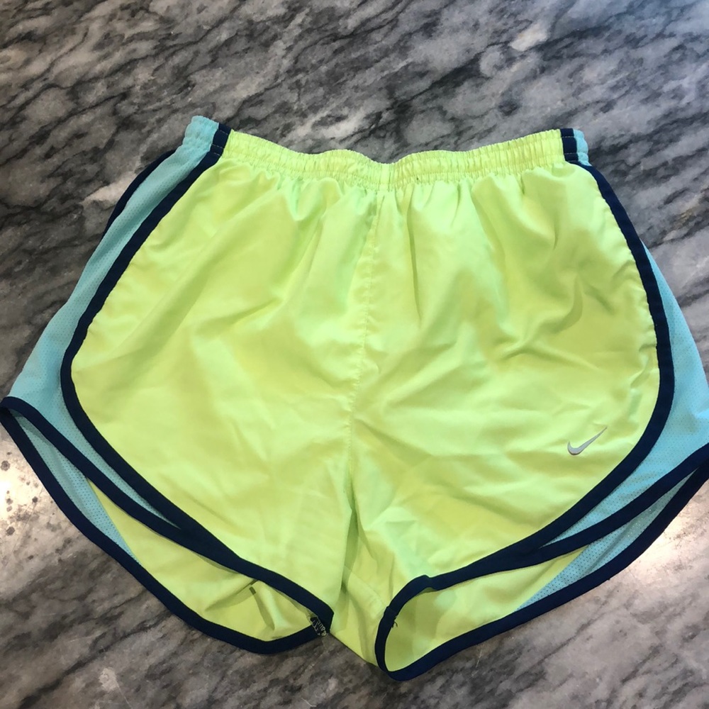 Neon Green-Yellow Nike Dri-Fit Shorts